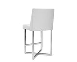 Howard Counter Stool - Stainless Steel - White 100220 Sunpan