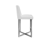 Howard Counter Stool - Stainless Steel - White 100220 Sunpan