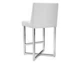 Howard Counter Stool - Stainless Steel - White 100220 Sunpan