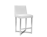 Howard Counter Stool - Stainless Steel - White 100220 Sunpan