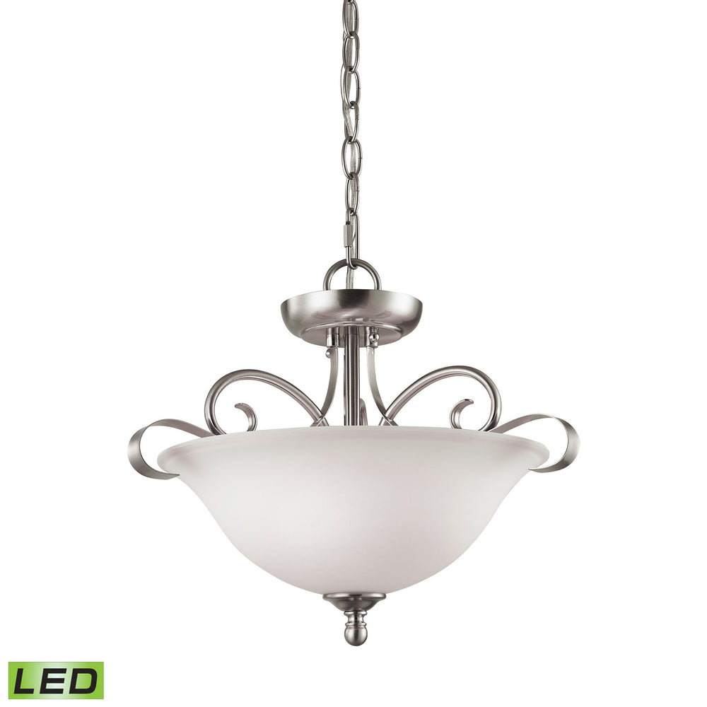 Brighton 16'' Wide 2-Light Semi Flush Mount - Brushed Nickel 1002CS/20 Thomas