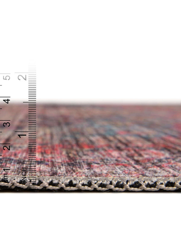 Unique Loom Mangata Mary Machine Made Border Rug Multi, Beige/Ivory/Gray/Light Blue/Light Brown/Red/Navy Blue/Peach 7' 3" x 7' 5"