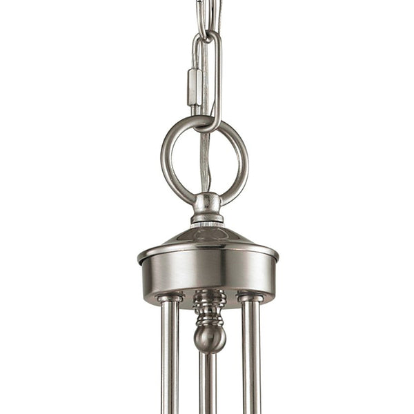 Thomas Lighting Brighton Three Light Chandelier Brushed Nickel with Forged Arms for Dining Entryway 20 inches 1003CH/20
