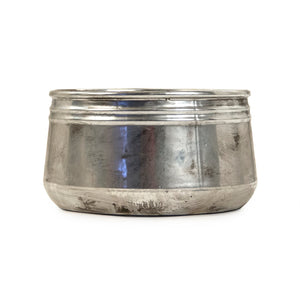 Distressed Metallic Silver Bowl (10041L A840) Zentique