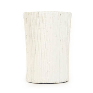 Distressed White Vase (10043L A148) Zentique