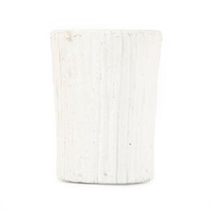 Distressed White Vase (10043S A148) Zentique