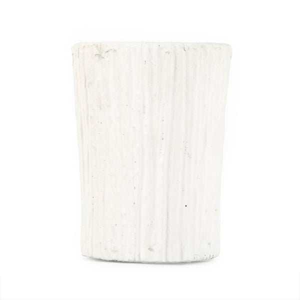 Distressed White Vase (10043S A148) Zentique