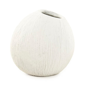 Distressed White Vase (10045L A148) Zentique
