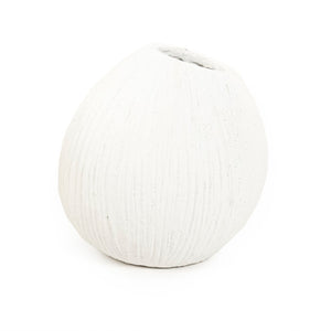 Distressed White Vase (10045S A148) Zentique
