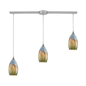 Geologic 36'' Wide 3-Light Slim Linear Pendant - Satin Nickel 10077/3L Elk Lighting