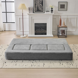 English Elm Ebern Designs Convertible Sectional Sofa – Cozy Chenille Sleeper With 3 Footrests For Small Spaces W1829P280222