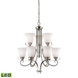 Brighton 25'' Wide 9-Light Chandelier - Brushed Nickel - Includes LED Bulb 1009CH/20-LED Thomas