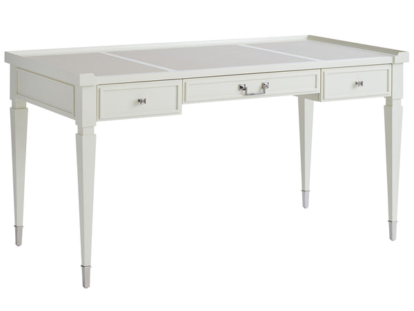 Lexington Sligh Fremont Writing Desk - Elegant Maple Design With Polished Nickel Accents & Versatile Storage Solutions Ivory Wood 100am-410