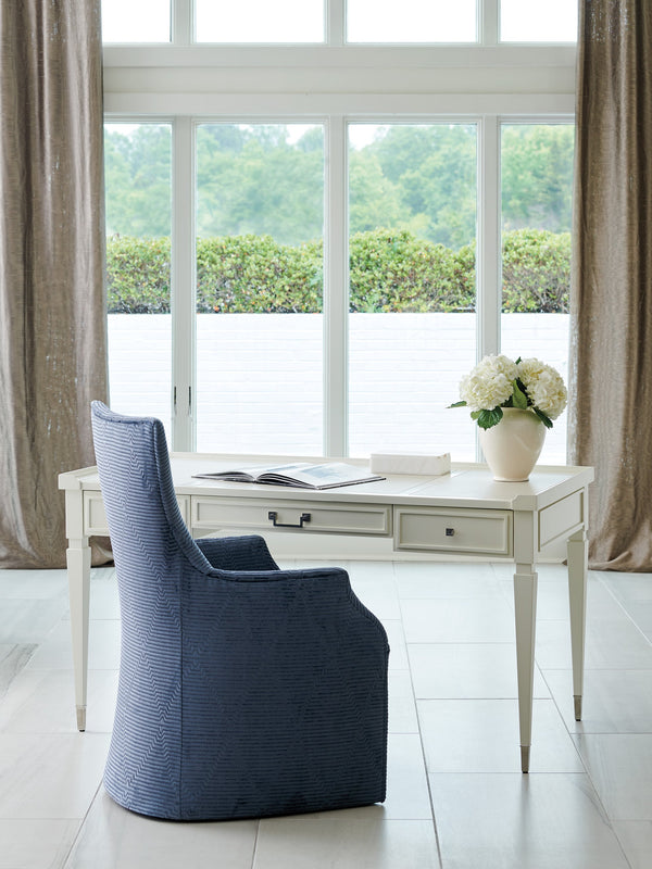 Lexington Sligh Fremont Writing Desk - Elegant Maple Design With Polished Nickel Accents & Versatile Storage Solutions Ivory Wood 100am-410