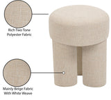 Larson Beige Polyester Fabric Ottoman/Stool 100Beige Meridian Furniture