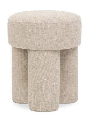 Larson Beige Polyester Fabric Ottoman/Stool 100Beige Meridian Furniture