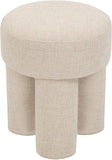 Larson Beige Polyester Fabric Ottoman/Stool 100Beige Meridian Furniture