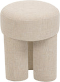 Larson Beige Polyester Fabric Ottoman/Stool 100Beige Meridian Furniture