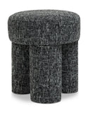 Larson Black Polyester Fabric Ottoman/Stool 100Black Meridian Furniture