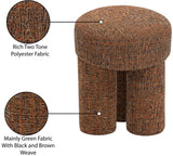 Larson Cognac Polyester Fabric Ottoman/Stool 100Cognac Meridian Furniture