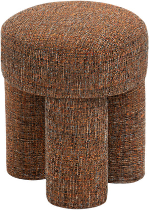 Larson Cognac Polyester Fabric Ottoman/Stool 100Cognac Meridian Furniture
