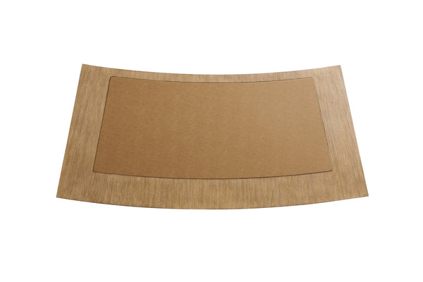 Lexington Sligh Aegis Writing Desk – Elegant Curved Design With Usb Ports, Storage Drawers, And Faux Leather Surface Medium Brown Wood 100fl-410