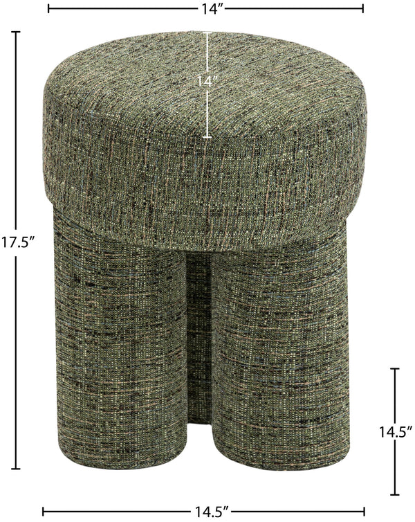 Larson Green Polyester Fabric Ottoman/Stool 100Green Meridian Furniture