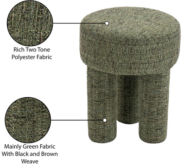 Larson Green Polyester Fabric Ottoman/Stool 100Green Meridian Furniture