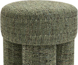 Larson Green Polyester Fabric Ottoman/Stool 100Green Meridian Furniture