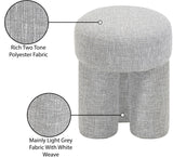 Larson Grey Polyester Fabric Ottoman/Stool 100Grey Meridian Furniture