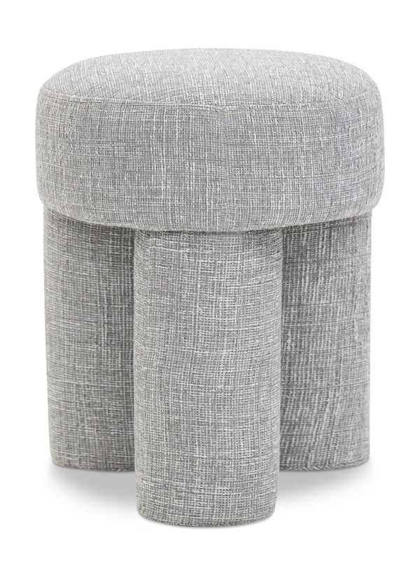 Larson Grey Polyester Fabric Ottoman/Stool 100Grey Meridian Furniture