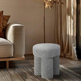 Larson Grey Polyester Fabric Ottoman/Stool 100Grey Meridian Furniture