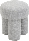 Larson Grey Polyester Fabric Ottoman/Stool 100Grey Meridian Furniture