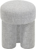 Larson Grey Polyester Fabric Ottoman/Stool 100Grey Meridian Furniture