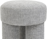 Larson Grey Polyester Fabric Ottoman/Stool 100Grey Meridian Furniture