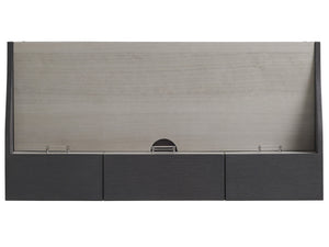 Lexington Sligh Anthology Linen Writing Desk - Stylish Slate Gray Design With Usb Power, Storage, And Drawers Gray Wood 100ln-410