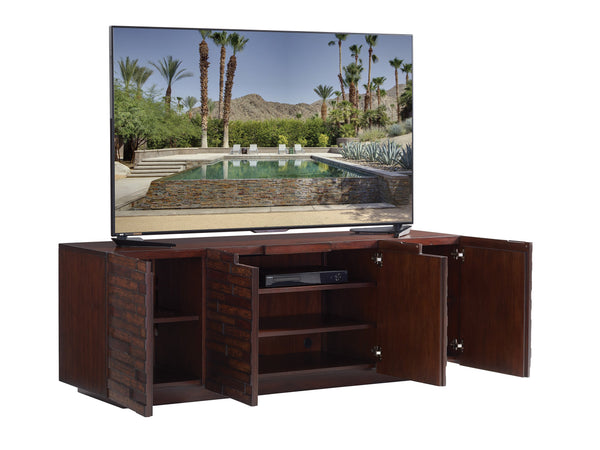 Lexington Sligh Criss Cross Media Console - Stylishly Designed With Custom Finishes, Perfect For Home & Office Decor! Light Brown Wood 100nl-661