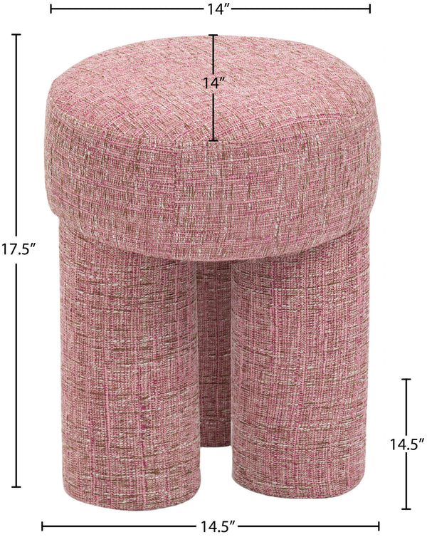 Larson Pink Polyester Fabric Ottoman/Stool 100Pink Meridian Furniture