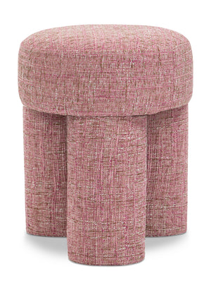 Larson Pink Polyester Fabric Ottoman/Stool 100Pink Meridian Furniture