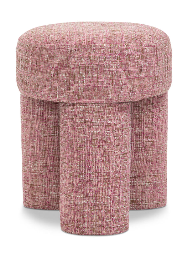 Larson Pink Polyester Fabric Ottoman/Stool 100Pink Meridian Furniture