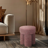 Larson Pink Polyester Fabric Ottoman/Stool 100Pink Meridian Furniture