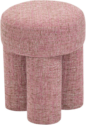Larson Pink Polyester Fabric Ottoman/Stool 100Pink Meridian Furniture