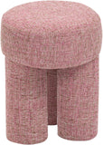 Larson Pink Polyester Fabric Ottoman/Stool 100Pink Meridian Furniture