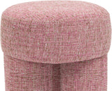 Larson Pink Polyester Fabric Ottoman/Stool 100Pink Meridian Furniture