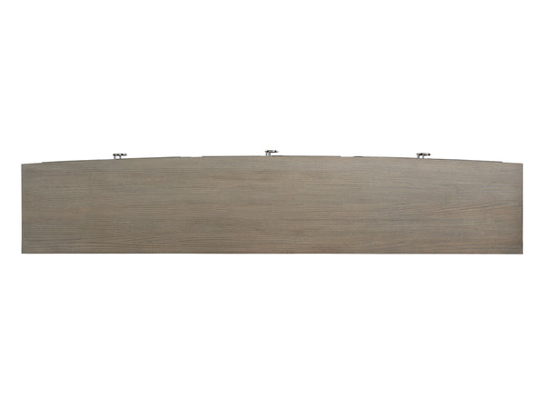 Lexington Sligh Grove Elegant Media Console With Curved Front, Stylish Storage, And Designer Finishes For Home Decor Gray Wood 100sd-661