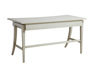 Lexington Sligh Graham Writing Desk - Contemporary Dove Gray Design With Storage Drawers And Sleek Faux Leather Top Gray Wood 100sl-410