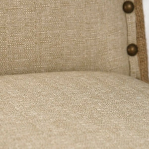 Zentique Bench Handcrafted Maple Upholstered Linen-Burlap 48" Seat | Durable Vintage Charm for Entryway Rooms #100 Bench