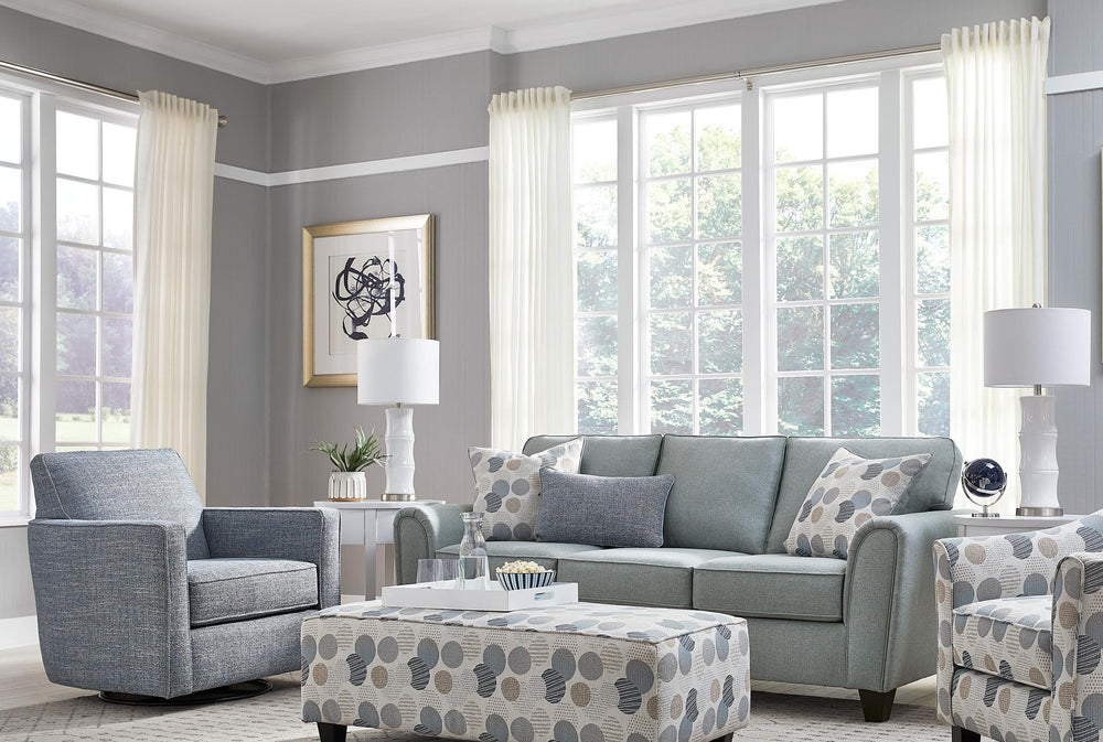 Fusion Jonah Posey Surf Swivel Glider Chair In Grey - Stylish, Durable, And Comfortably Reversible Design! Grey Sw ,97% Polyester 3% Linen 402-g Posey Surf Swivel Glider