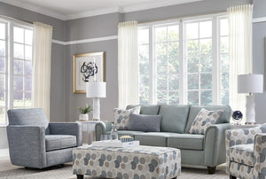 Fusion Jonah Foam Queen Sleep Sofa In Blue Grey – Stylish, Comfortable, And Versatile For Any Living Space Blue Grey S ,100% Polyester 49-04-kp Jonah Foam Queen Sleep Sofa