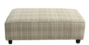 Fusion Charlotte Cremini 49" Wide Cocktail Ottoman - Stylish, Safe & Versatile For Any Living Space Multi S,56% Cotton,28% Polyester,8% Rayon,7% Pcr,Polyester,1% Nylon 100 Portsmouth Moss Cocktail Ottoman